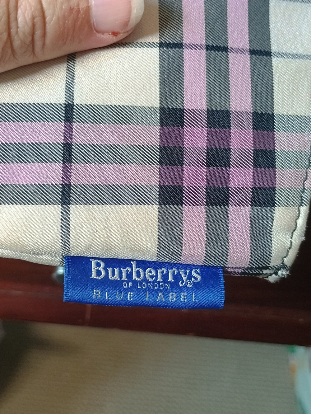 Burberry Blue Nova Check Handbag - Picture 3 of 7